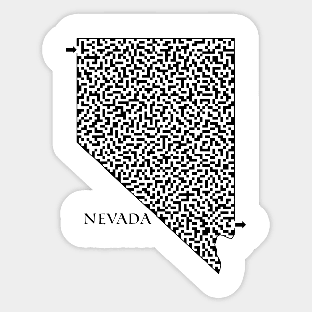 State of Nevada Maze Sticker by gorff